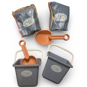 Gray and Orange Beach Toy Set